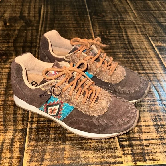 Justin Reba Western Sneakers size 7.5 - Picture 1 of 6